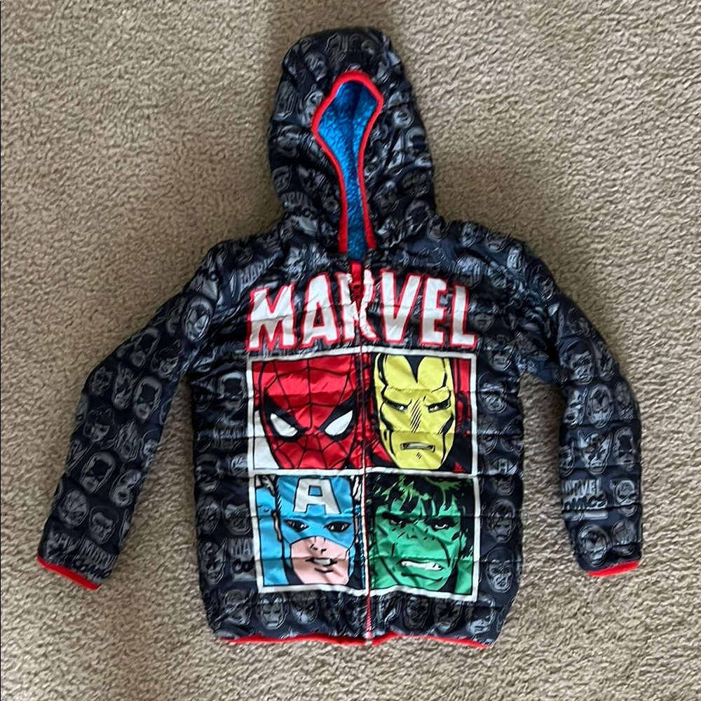 Marvel Heroes Kids' reversible Jacket with Red and Blue Accents